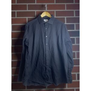 Calvin Klein Slim Fit Long Sleeve Button-Up Shirt – Black – Size XL (17½ 34/35)